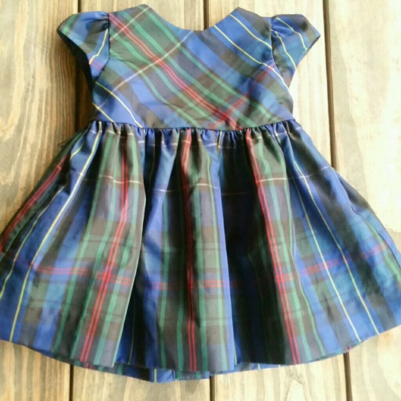 ralph lauren plaid taffeta dress